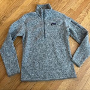 Patagonia Better Sweater Quarter 1/4 Zip Fleece Sweater Jacket Sz M Grey